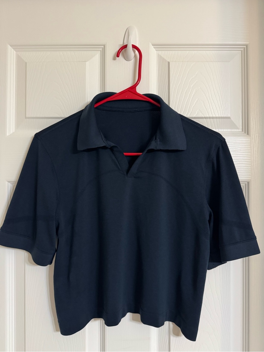 lululemon athletica Navy Cropped Polo Top